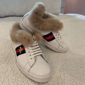 Furry Faux Gucci sneakers